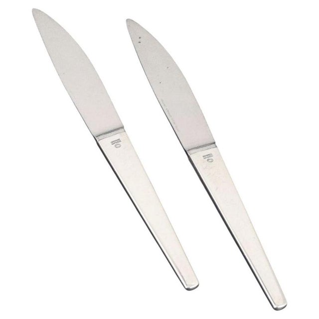 Small Caravel Lunch Knives by Henning Koppel for Georg Jensen, 1940s, Set of 2 For Sale - Image 6 of 6