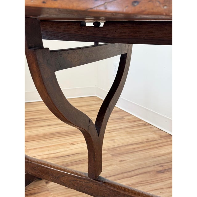 Antique Flip Top Wine Tasting Table For Sale - Image 11 of 15