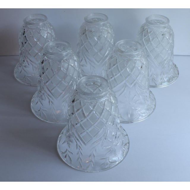 Vintage Cut Glass Light Shade Covers Set of 6 Chairish
