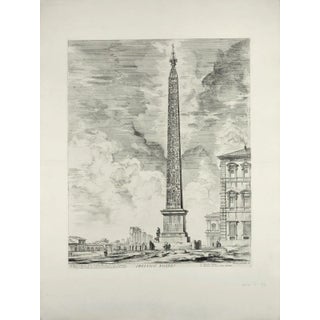 Obelisco Egizio (Egyptian Obelisk) - Etching by G. B. Piranesi 1759 For Sale