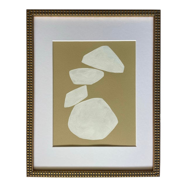 2026 "Angelo" Abstract Minimalist Painting Cotton Paper by Artist r.k. Red For Sale