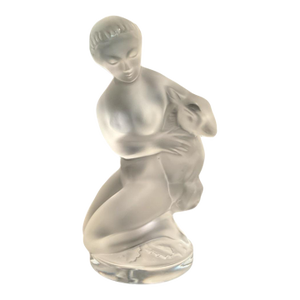 Late 20th Century Lalique "Diana the Huntress" With Fawn