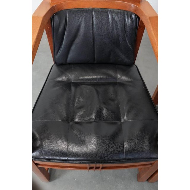 Art Deco Decoforma Series Dining Armchairs in Black Leather from Schuitema, Set of 4 For Sale - Image 6 of 18