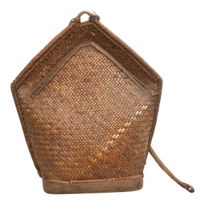 Large Antique Borneo Woven Harvest Carrier
