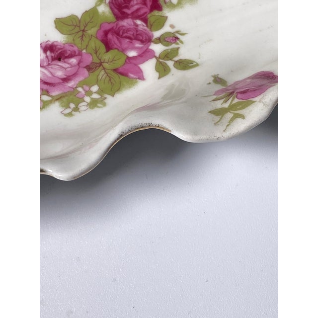 Porcelain Dish with Roses, Limoges, France, 1970s For Sale - Image 6 of 13