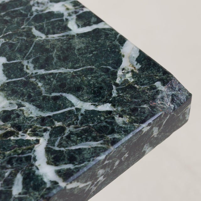 Green Italian Made Table with Verde Green Marble, 1970s For Sale - Image 8 of 8