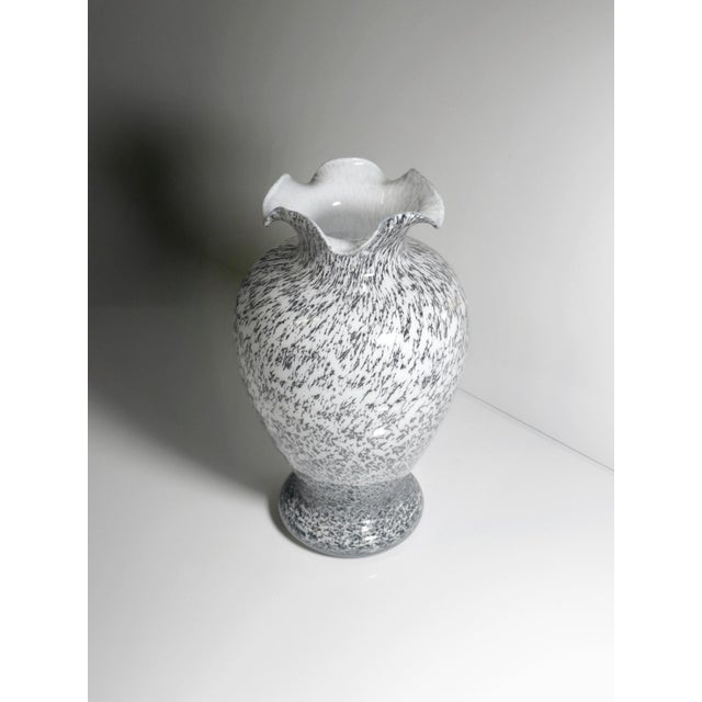 Grey Speckled Murano Glass Vase, 1980s For Sale - Image 4 of 6