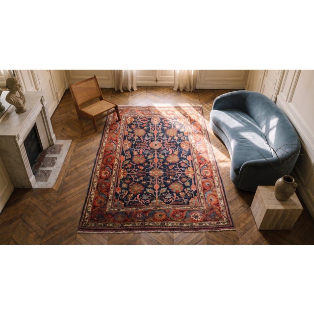 Early 20th Century W. Persian Bijar Carpet ( 4'6" x 6'6" - 137 x 198 ) For Sale - Image 15 of 15