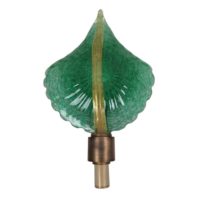 Large Wall Light in Brass and Murano Glass, 1990s For Sale