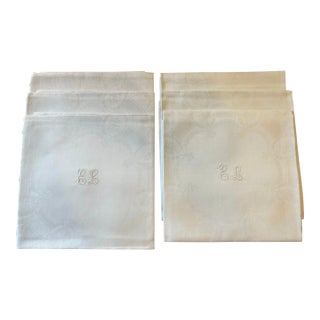 White Linen Dinner Napkins For Sale