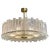 Metal Modern Murano Glass & Brass Drum Shaped Chandelier For Sale - Image 7 of 7
