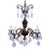 1950s Decorative Black and Bronze Chandelier For Sale