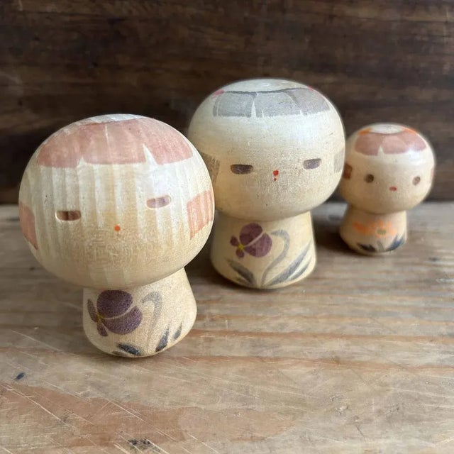 Vintage Kokeshi Dolls by Sanpei Yamanaka, Japan, 1960s, Set of 3 For Sale - Image 6 of 10