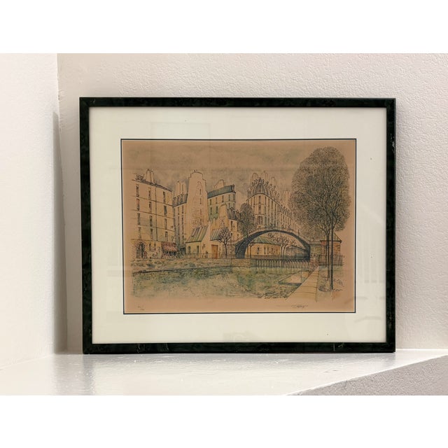 Paris inspires by Rolf Rafflewski, a native of German artist (1943–2019) Known for his poetic cityscape of Paris, France....