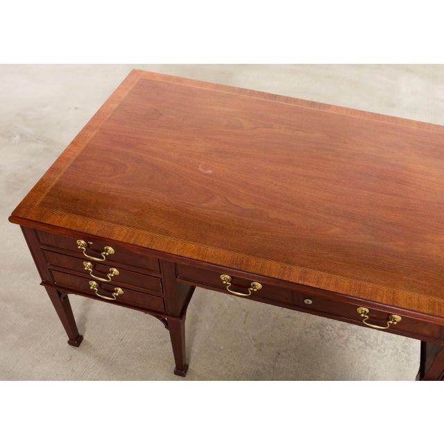 Baker Collector's Edition Georgian Mahogany Writing Table Desk For Sale - Image 15 of 18
