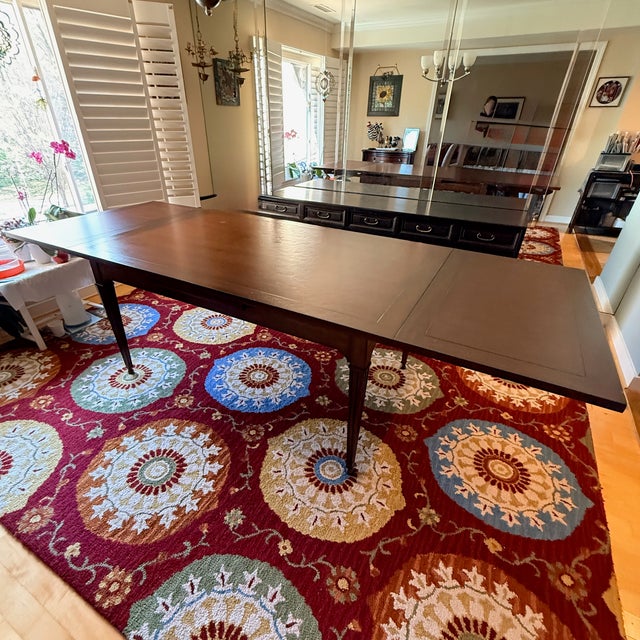 English Random Harvest Lyon Walnut Refectory Dining Table For Sale - Image 3 of 17