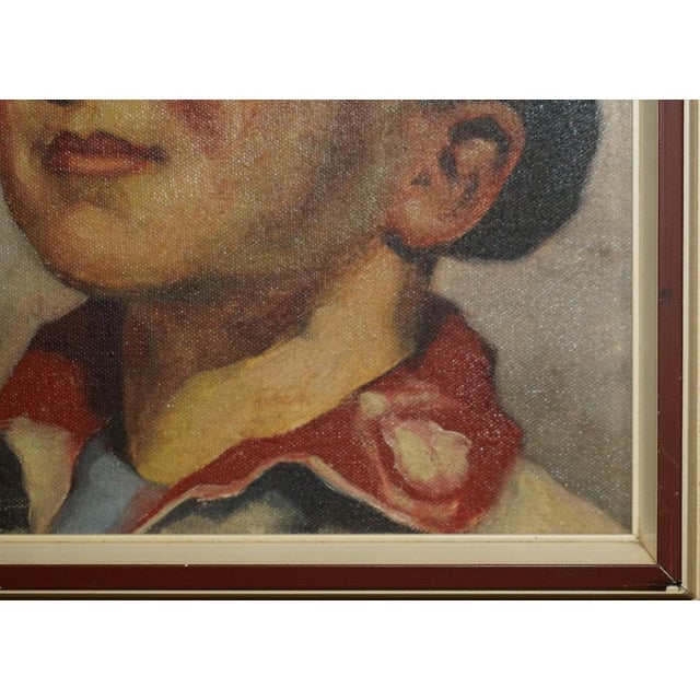 Brandsma, Young Boy, 1930, Oil on Canvas, Framed For Sale - Image 12 of 18