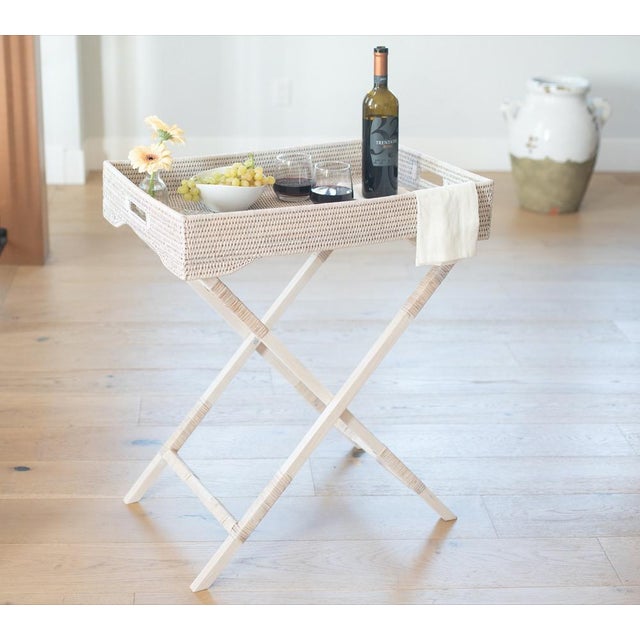 Cane tray table best sale