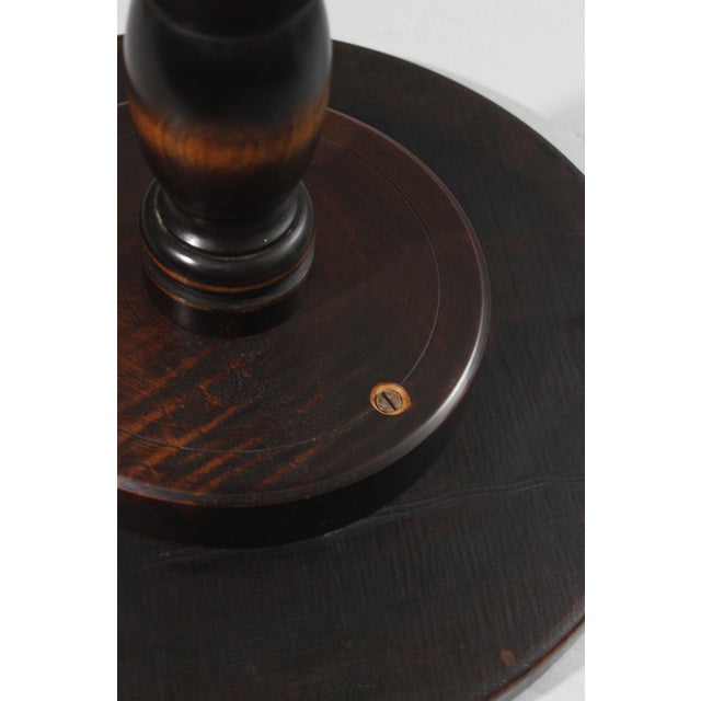 French Art Deco Turned Walnut Column Table in the style of Charles Dudouyt, 1930s For Sale - Image 10 of 12