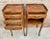 Brown Vintage French Bedside Tables in Marquetry and Bronze Hardware, 1920, Set of 2 For Sale - Image 8 of 13