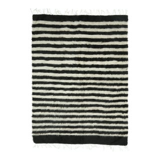 Vintage Turkish Hand-Knotted Wool Cotton Brown Kilim Area Rug For Sale