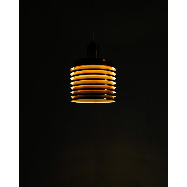Mid-Century Swedish Copper Ceiling Pendant Lamp by Hans-Agne Jakobsson, 1950s For Sale - Image 4 of 7