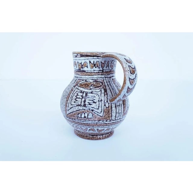Glazed Ceramic Jug, in Very Good conditions. Designed 1950 to 1959 This piece has an attribution mark, I am sure that it...