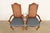 1960s Baker Furniture Style French Provincial Louis XV Carved Walnut and Cane Back Armchairs, Pair For Sale - Image 5 of 14