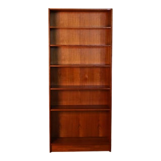 Danish Modern Teak Tall Bookcase For Sale