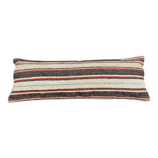 Turkish Hemp Pillow Cushion Natural Beige Black Cushion Cover 14x40 For Sale