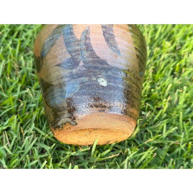 Vintage 6.75” Signed Studio Pottery Vase For Sale - Image 11 of 11