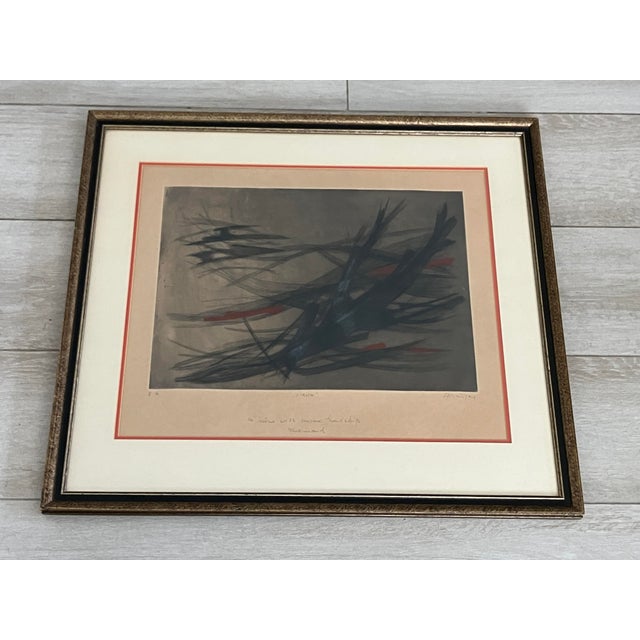 Brutalist Ferdinand Springer Original Aquatint Etching - Rare e.a. Edition, Signed Plus Personal Dedication For Sale - Image 3 of 10