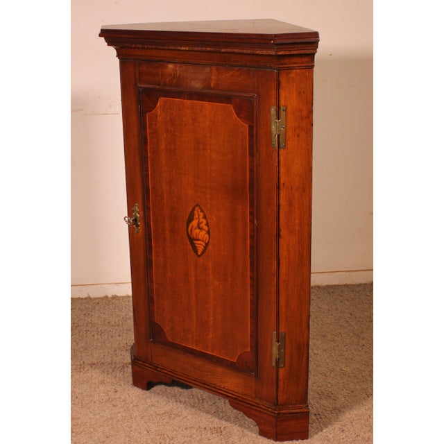 18th Century Georgian Oak Corner Cabinet For Sale - Image 9 of 11