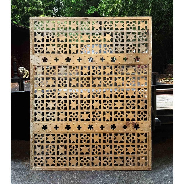 Antique Steel Grille - Moorish Deco Style For Sale - Image 10 of 10