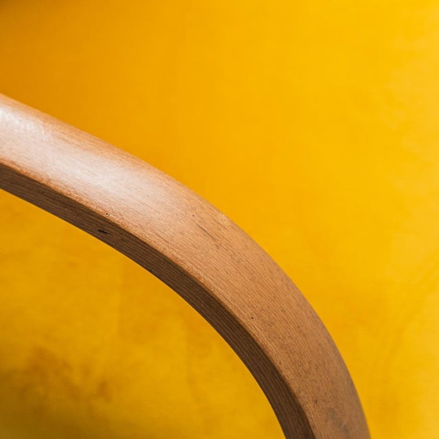 Yellow Velvet and Wood Chairs, 1950s, Set of 2 For Sale - Image 6 of 12