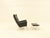 Animal Skin Set of Wing Chair with Ottoman by Hans Wegner for Carl Hansen & Søn, 1990s, Set of 2 For Sale - Image 7 of 18