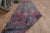 Rustic 1970s Vintage Turkish Handmade Wool & Cotton Purple Runner Rug For Sale - Image 3 of 11