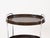 Metal Mid-Century Italian Oval Bar Cart in Chrome and Brown ABS, 1970s For Sale - Image 7 of 14