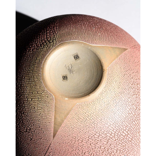 Reduction Glazed Ceramic Vase and Bowls by Mario Enke Studio Pottery, 1980s, Set of 3 For Sale - Image 12 of 18