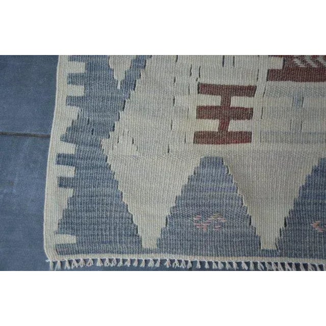 1960's Vintage Turkish Tribal Kilim Rug- 3′4″ × 5′7″ For Sale - Image 6 of 10