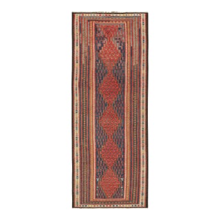 Vintage Persian Kilim With Red Medallions and Geometric Patterns by Rug & Kilim For Sale