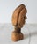 Brown Vintage Hand Carved African Wood Bust For Sale - Image 8 of 11