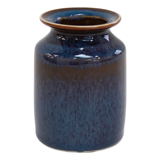 Blue Ceramic Vase by Carl-Harry Stålhane for Rörstrand, Sweden, 1960s For Sale
