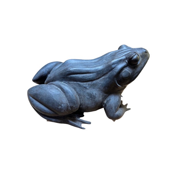 1920s Art Deco Bronze Frog Sculpture For Sale - Image 4 of 9