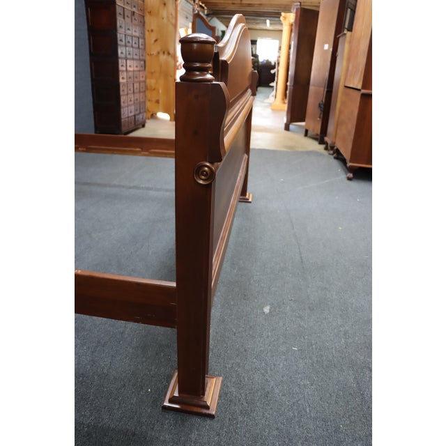 Brown Dutch Designs Cherry Wood King Bed, Traditional Federal Style Bed Frame For Sale - Image 8 of 18