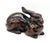 1960s Japanese Bronze-Tone Cast Iron Rabbit Sculpture – Meiji Style Reclining Hare - Mid-Century Modern, Asian, Spring, Easter For Sale - Image 10 of 12