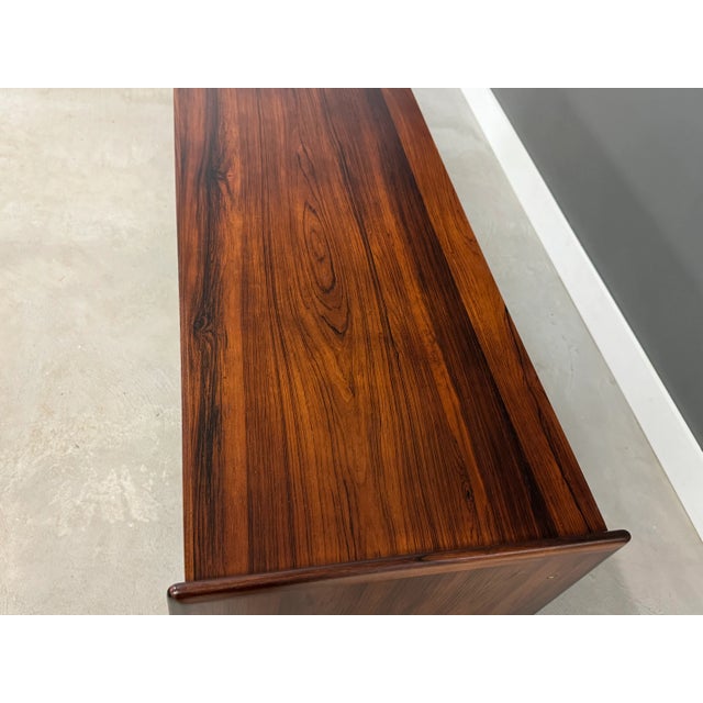 1960s Refinished Modern Rosewood and Chrome Dresser For Sale - Image 9 of 10