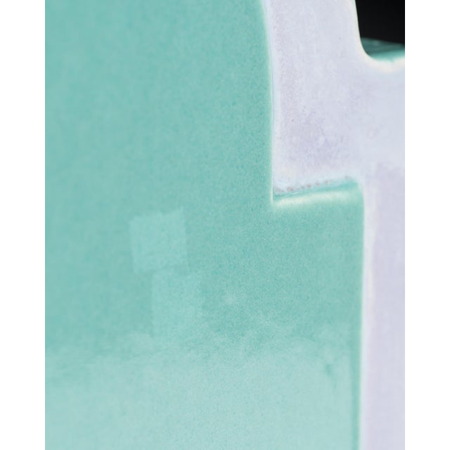 Vintage Geometric Ceramic Vases by Karl Till for Staatliche Majolika Karlsruhe, 1996, Set of 2 For Sale - Image 12 of 17