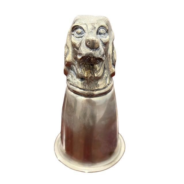 Early 21st Century Vintage Gucci Silver-Tone Hound Dog Stirrup Cup For Sale - Image 5 of 7