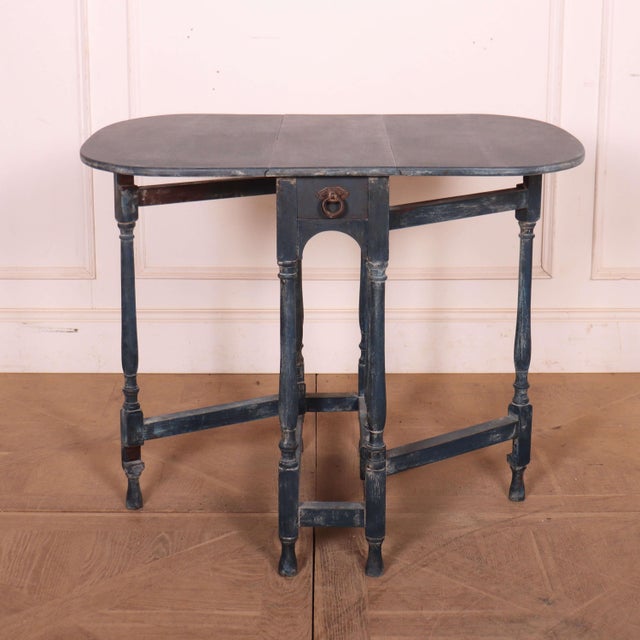 English Spider Leg Drop Leaf Table, 1890s For Sale - Image 4 of 8